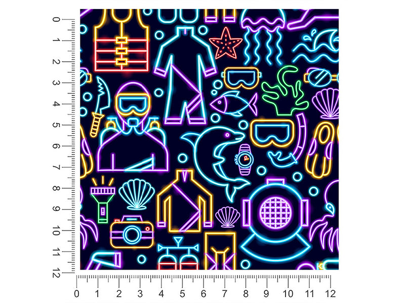 neon scuba sport 1ft x 1ft Craft Sheets
