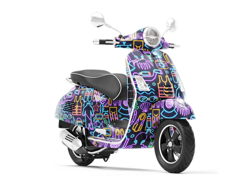 Neon Scuba Sport Vespa Scooter Wrap Film