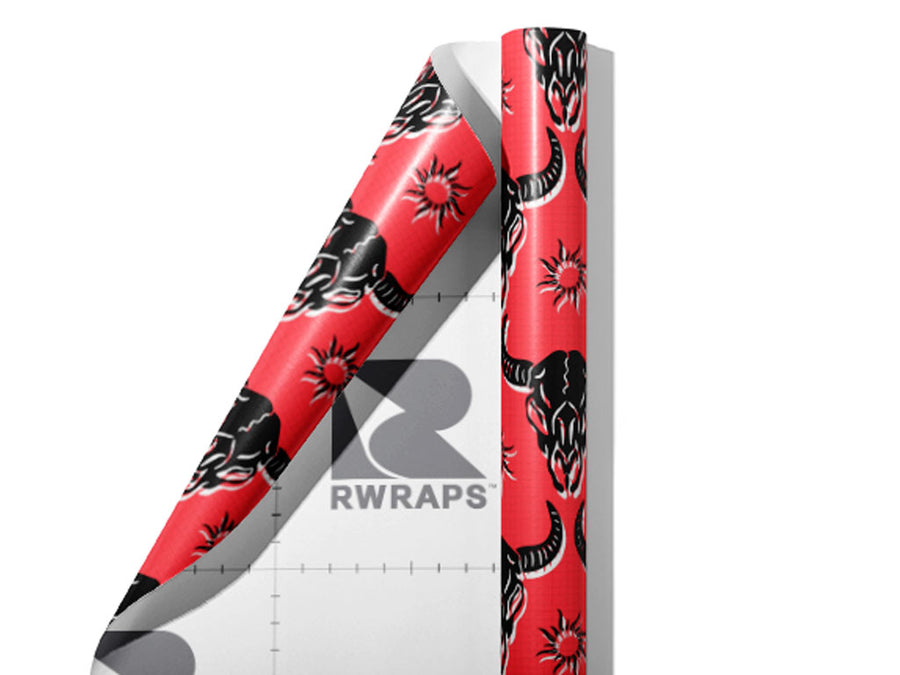 Neon Skulls Animal Wrap Film Sheets~Rwraps Series 914 Neon Skulls Animal Scrolled Sheet~3