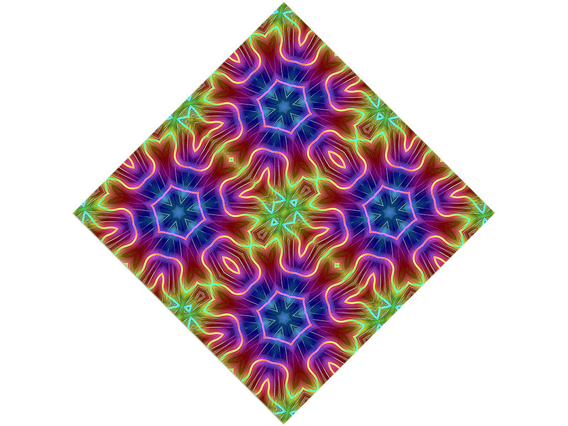 Neon Snowflake Mandala Vinyl Wrap Pattern