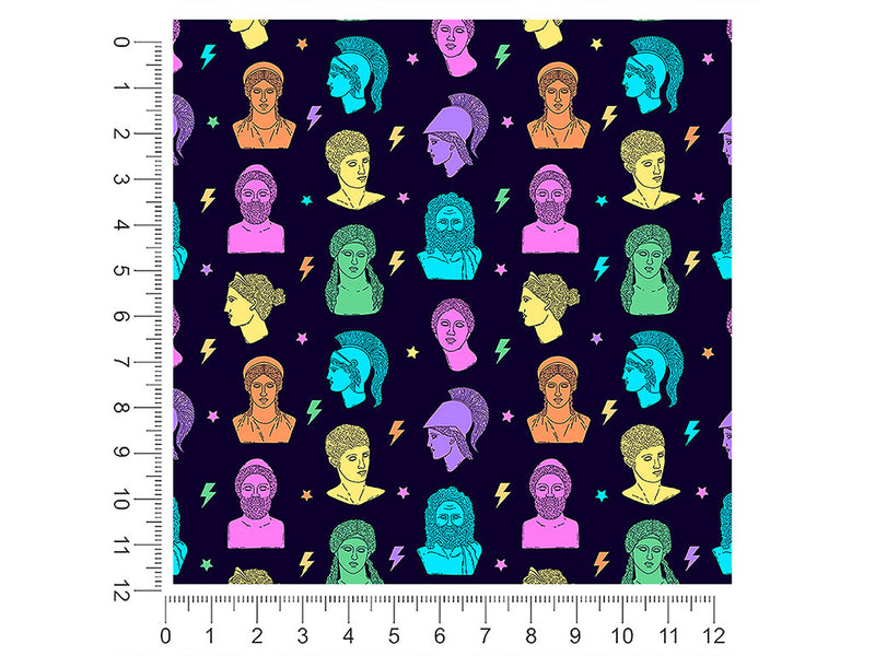 neon titans greco roman 1ft x 1ft Craft Sheets