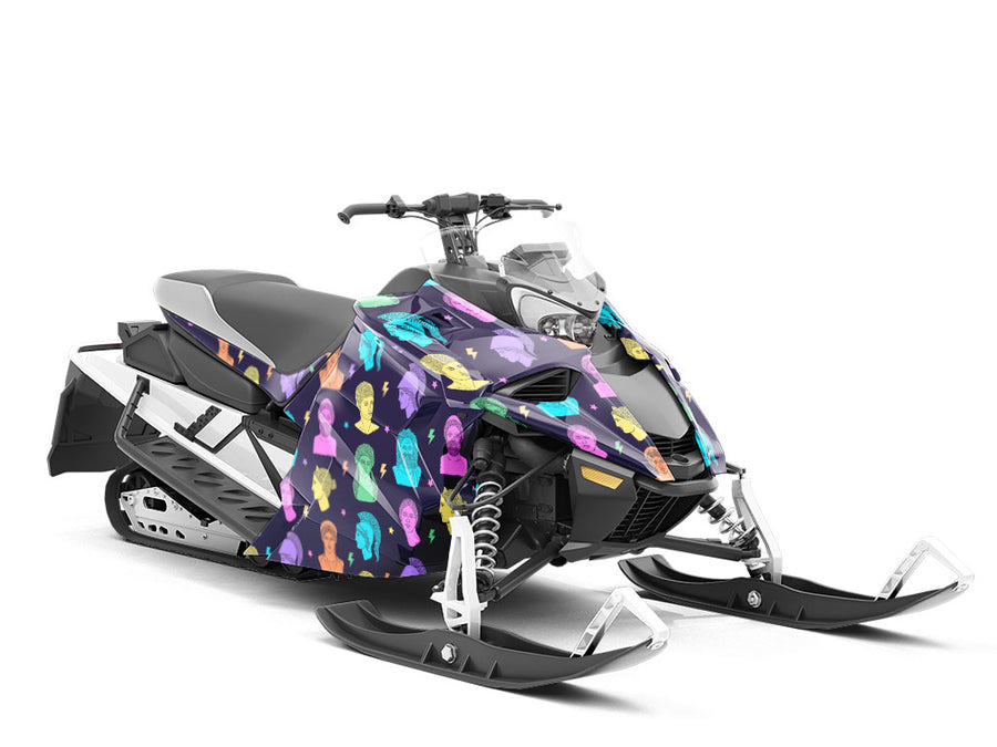 Neon Titans Greco Roman Custom Wrapped Snowmobile