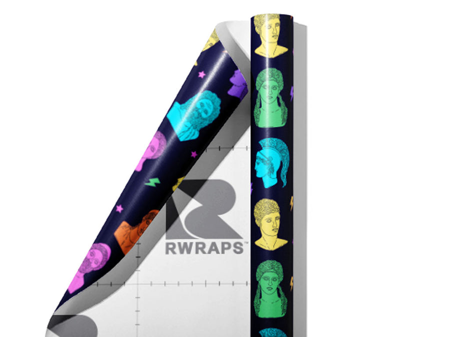 Neon Titans Greco Roman Wrap Film Sheets~Rwraps Series 914 Neon Titans Greco Roman Scrolled Sheet~3