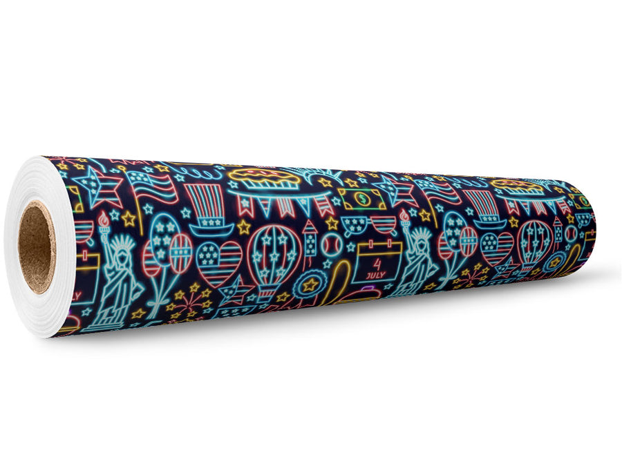 Neon York Americana Wrap Film Wholesale Roll~Rwraps Series 914 Digitally Printed Vinyl Roll~5