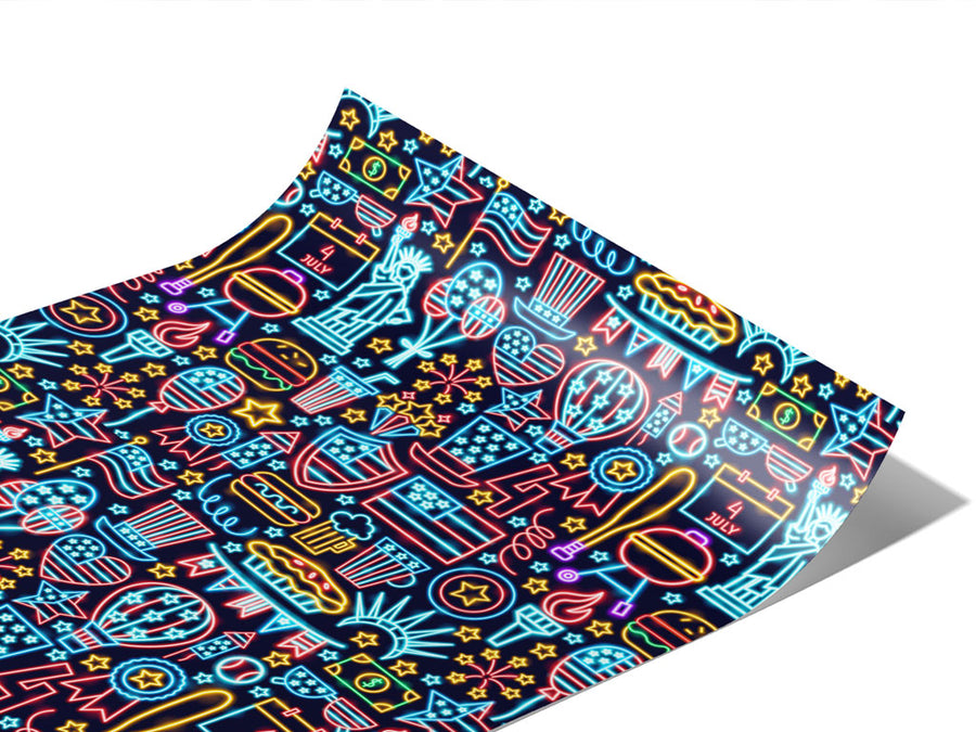 Neon York Americana Vinyl Wraps~Rwraps Series 914 Digitally Printed Vinyl Wrap~1