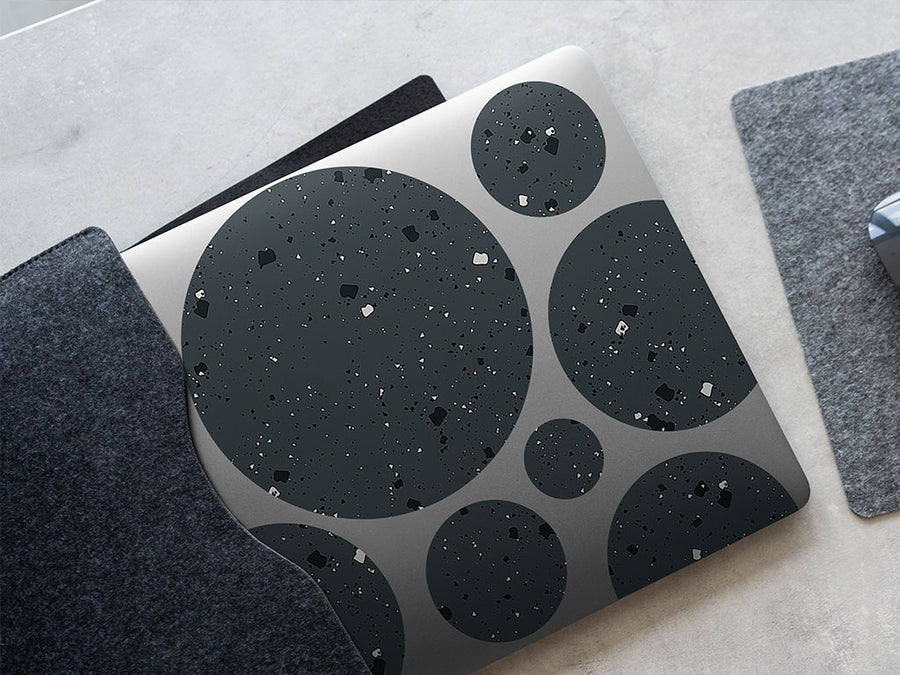 nero terrazzo stone DIY Laptop Stickers