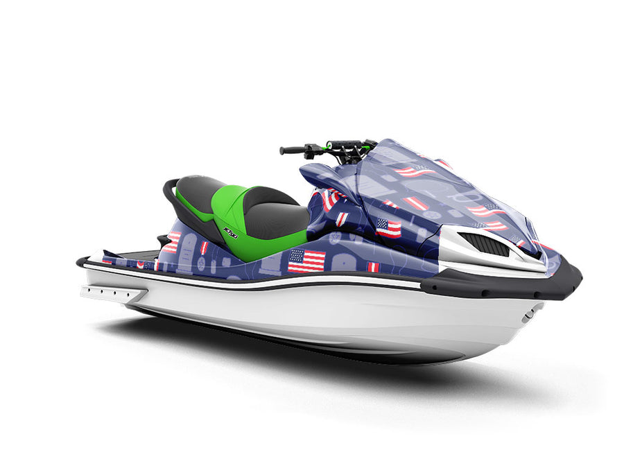 Never Forgotten Americana Jet Ski Vinyl Customized Wrap