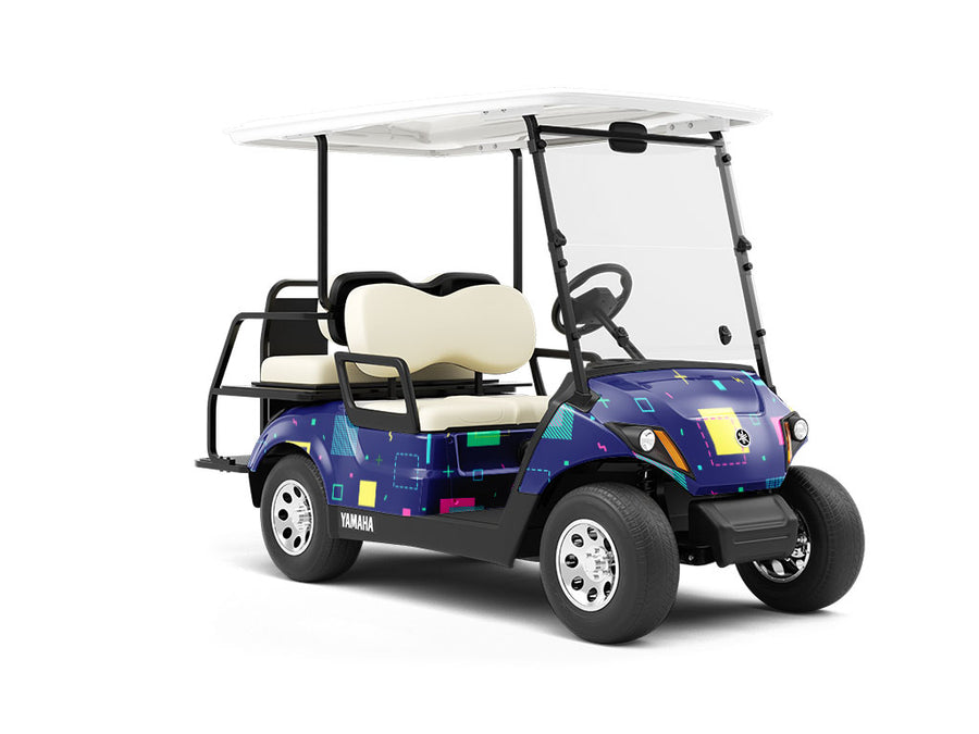 New Medium Abstract Wrapped Golf Cart
