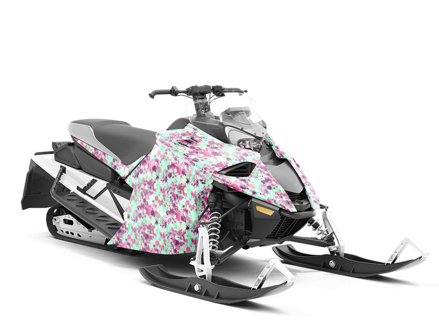 New Pleasure Paint Splatter Custom Wrapped Snowmobile
