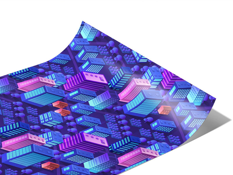 Night Air Cityscape Vinyl Wraps~Rwraps Series 914 Digitally Printed Vinyl Wrap~1