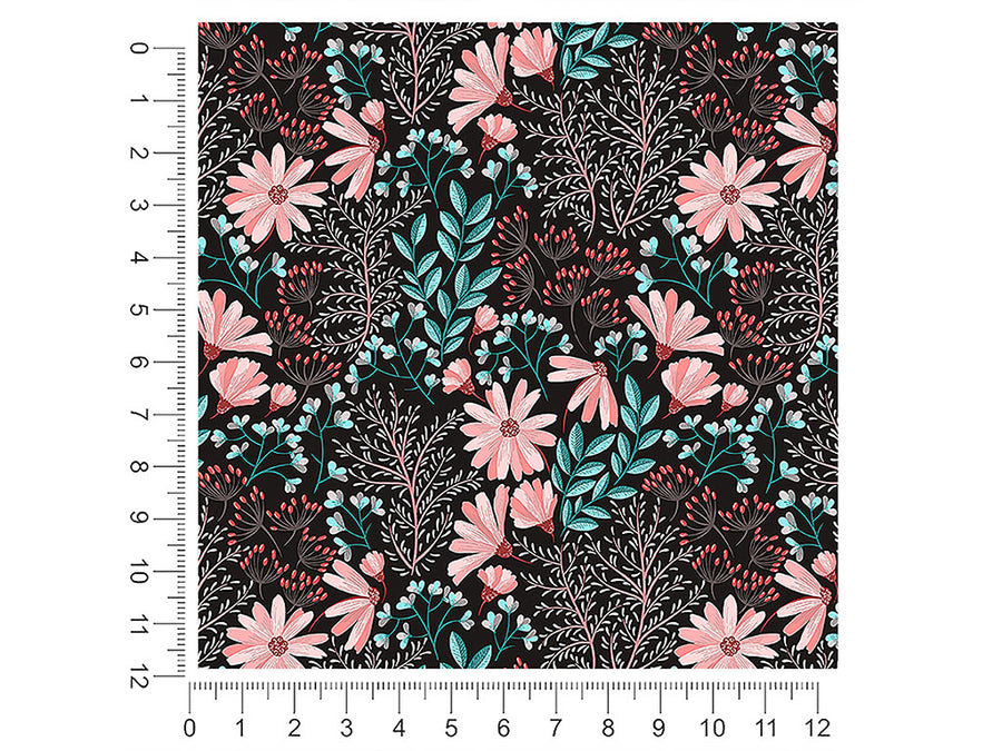 night blossoms floral 1ft x 1ft Craft Sheets