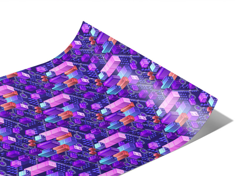 Night Fever Cityscape Vinyl Wraps~Rwraps Series 914 Digitally Printed Vinyl Wrap~1