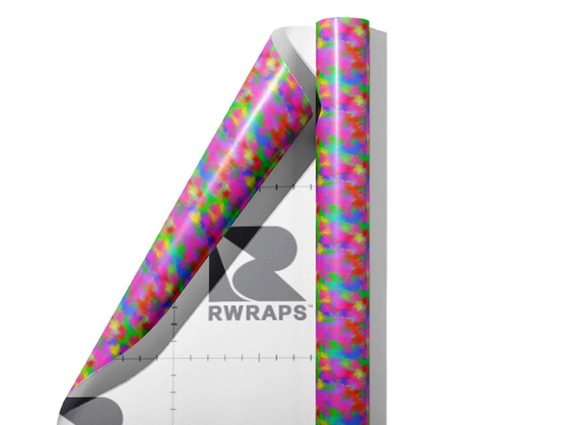 Nineties Flashback Tie Dye Wrap Film Sheets~Rwraps Series 914 Nineties Flashback Tie Dye Scrolled Sheet~3