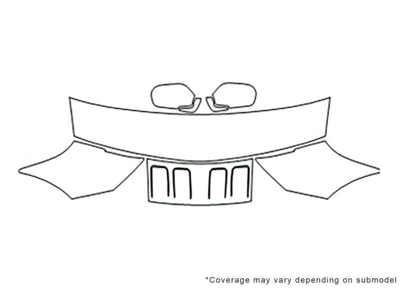 300zx Avery Dennison Clear Bra Hood Precut PPF Diagram