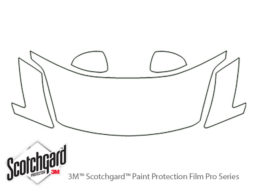 350z 3M Clear Bra Hood Precut PPF Diagram