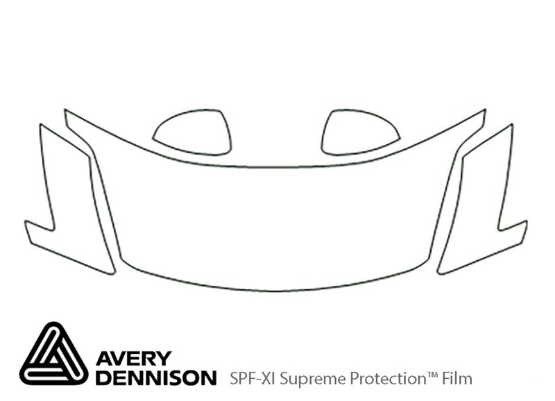 350z Avery Dennison Clear Bra Hood Precut PPF Diagram