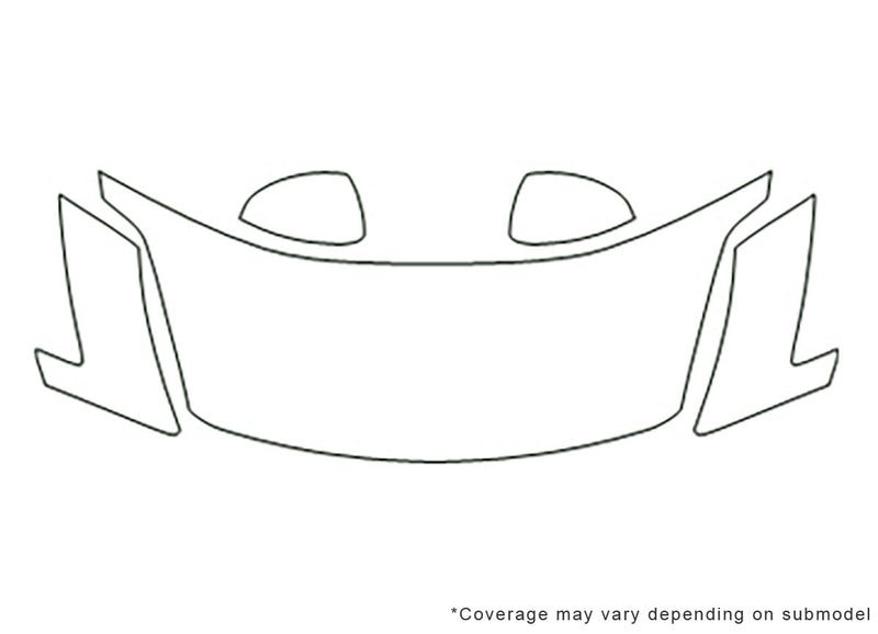 350z 3M Clear Bra Hood Precut PPF Diagram