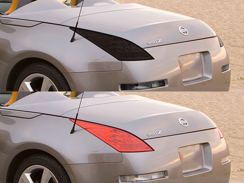 350z Before and After Smoked Taillights