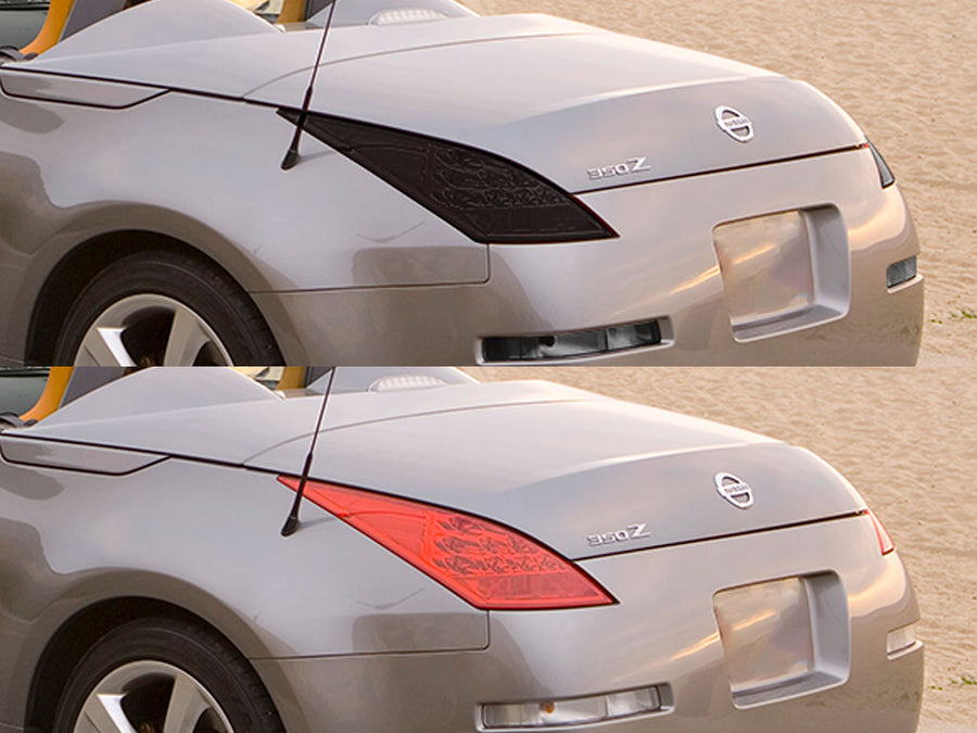 350z Before and After Smoked Taillights