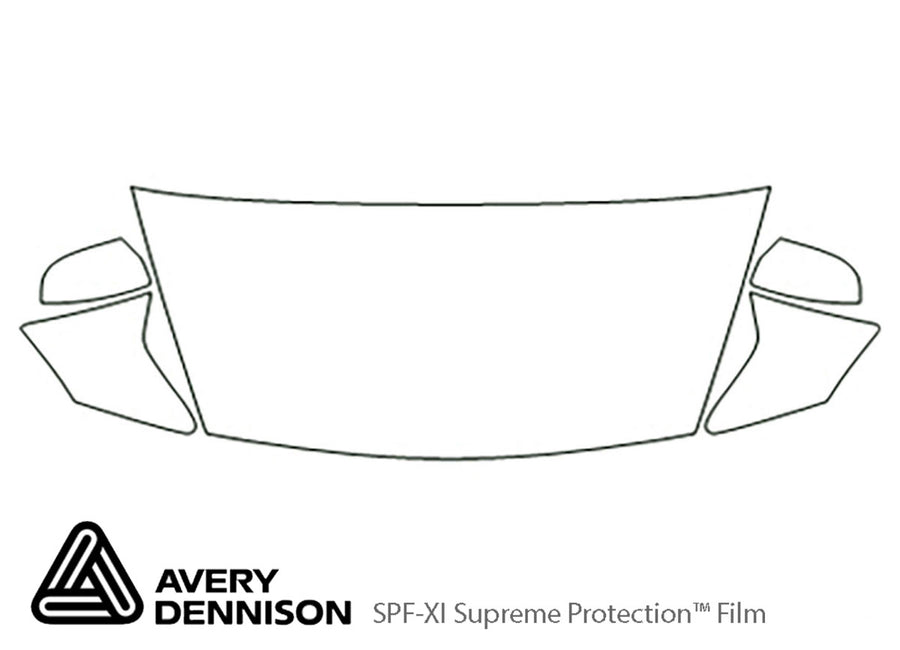 370z Avery Dennison Clear Bra Hood Precut PPF Diagram