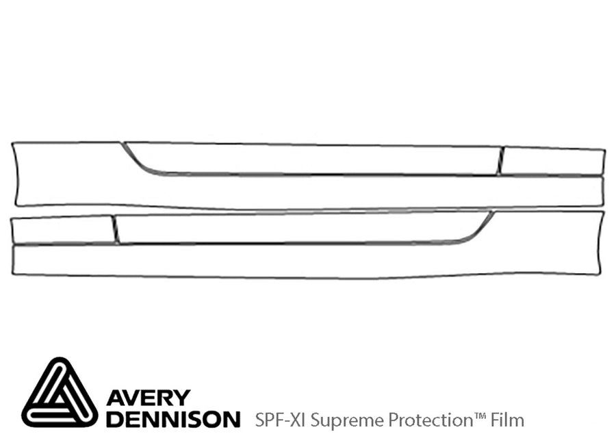 370z Avery Dennison Clear Bra Door Cup Precut PPF Diagram