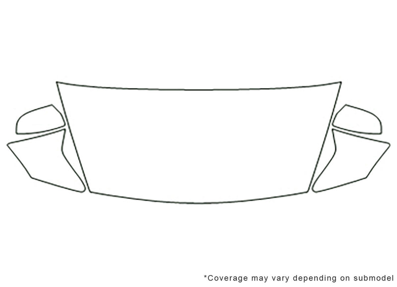 370z 3M Clear Bra Hood Precut PPF Diagram
