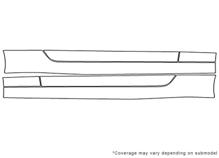 370z 3M Clear Bra Door Cup Precut PPF Diagram