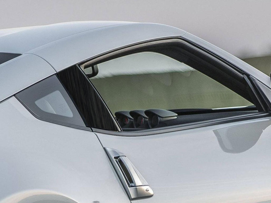 nissan 370z 2009-2020 Brushed Aluminum Black Pillar Cover Diagram