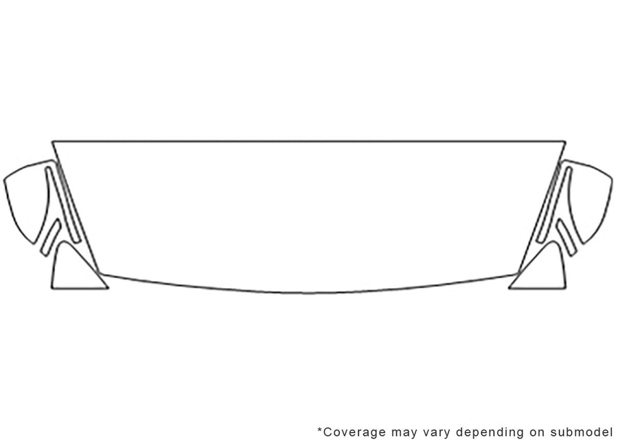 370z 3M Clear Bra Hood Precut PPF Diagram