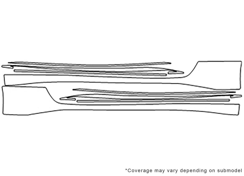 370z Avery Dennison Clear Bra Door Cup Precut PPF Diagram