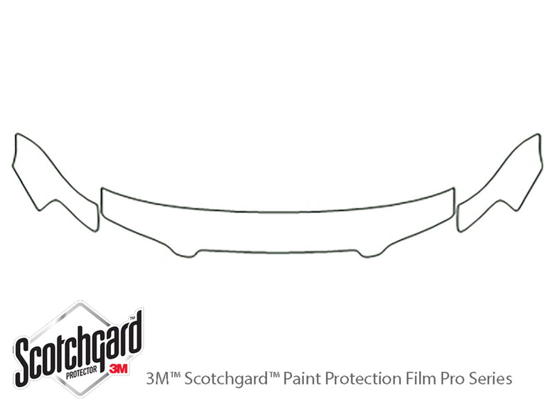 altima 3M Clear Bra Hood Precut PPF Diagram