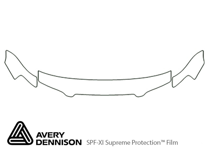 altima Avery Dennison Clear Bra Hood Precut PPF Diagram