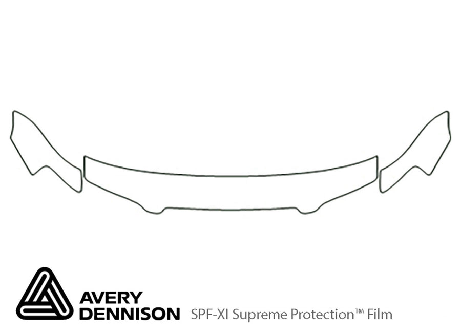 altima Avery Dennison Clear Bra Hood Precut PPF Diagram