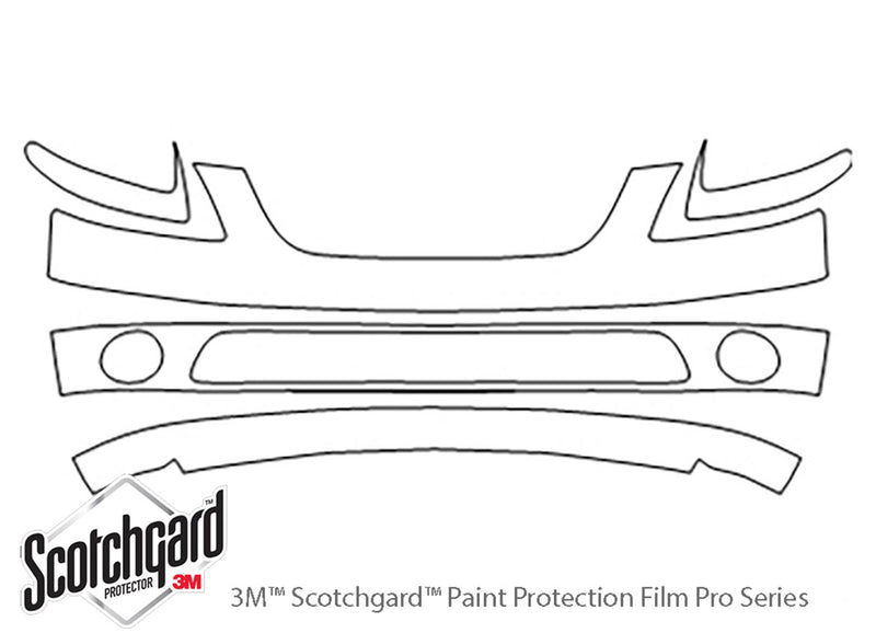 altima 3M Clear Bra Bumper Precut PPF Diagram