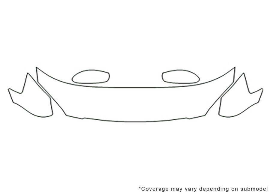 altima 3M Clear Bra Hood Precut PPF Diagram