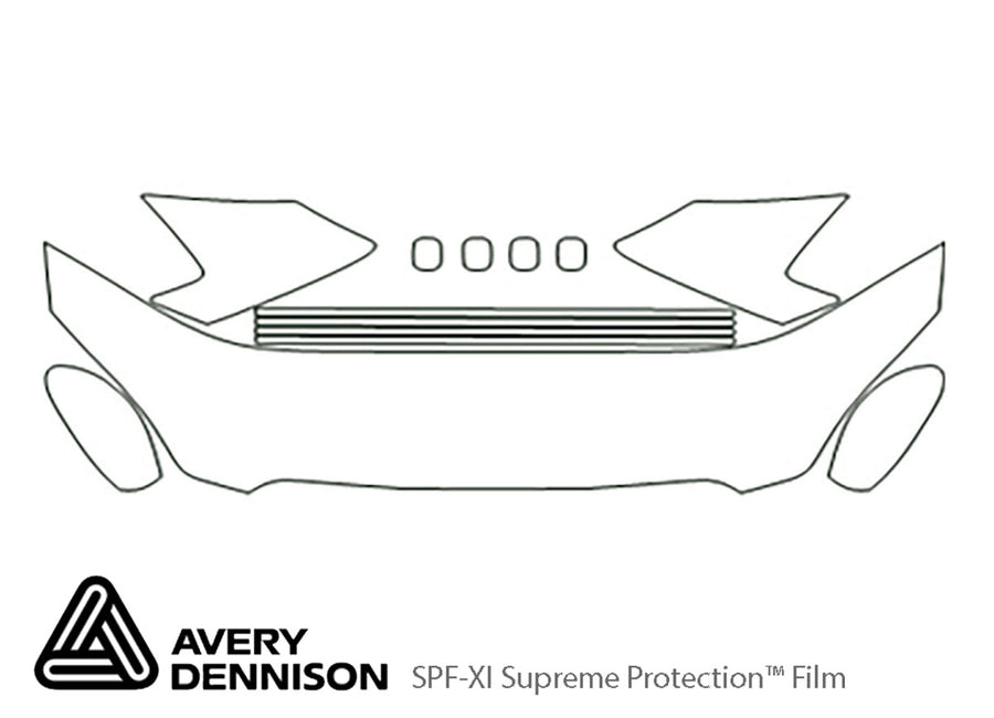 altima Avery Dennison Clear Bra Hood Precut PPF Diagram