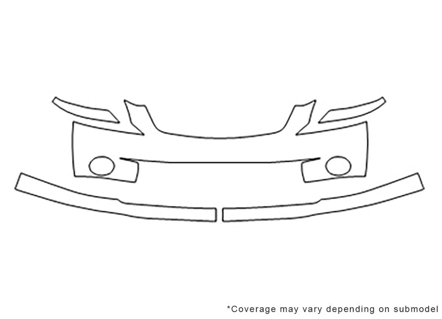altima Avery Dennison Clear Bra Bumper Precut PPF Diagram
