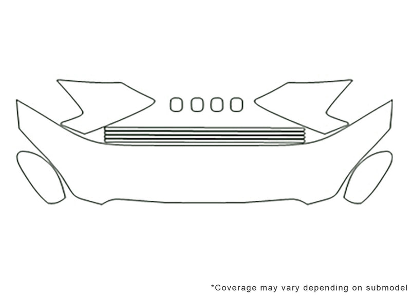 altima 3M Clear Bra Hood Precut PPF Diagram