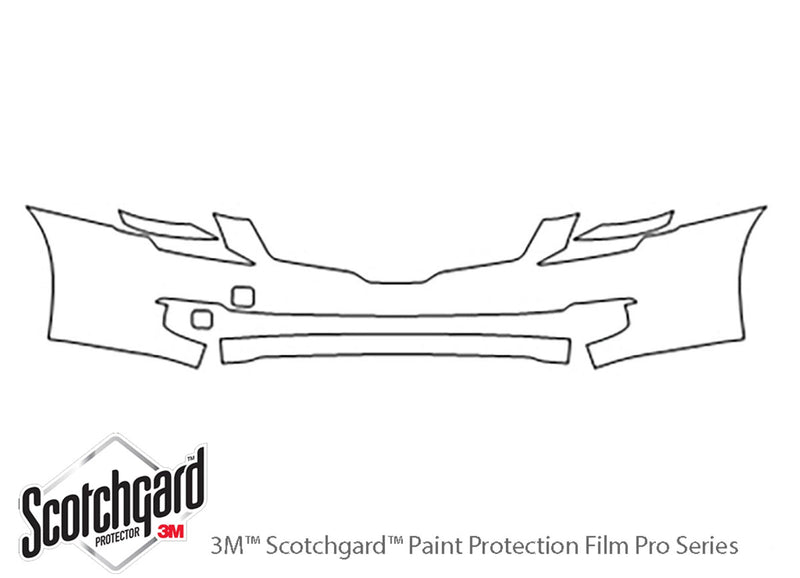 altima 3M Clear Bra Bumper Precut PPF Diagram