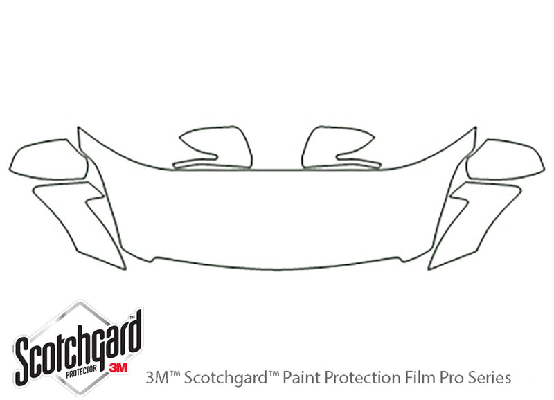 altima 3M Clear Bra Hood Precut PPF Diagram
