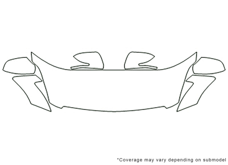 altima 3M Clear Bra Hood Precut PPF Diagram