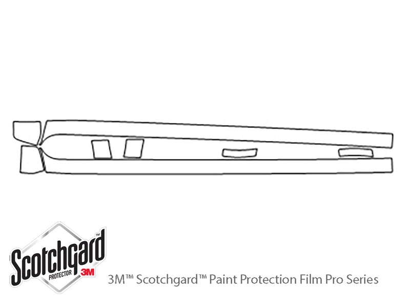 altima 3M Clear Bra Door Cup Precut PPF Diagram