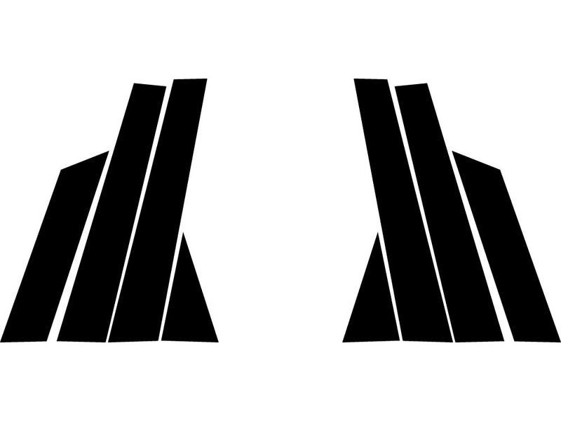 nissan altima 2013-2018 (sedan) Matte Black Pillar Trim Diagram