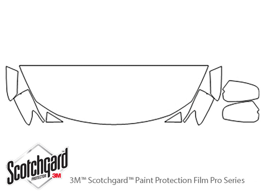 altima 3M Clear Bra Hood Precut PPF Diagram