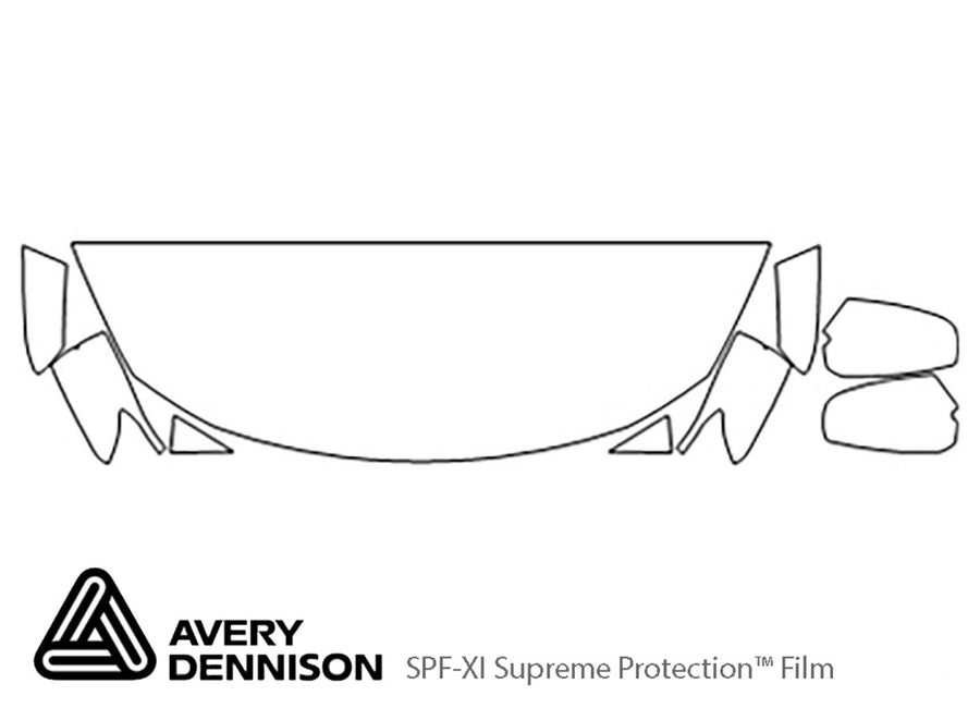 altima Avery Dennison Clear Bra Hood Precut PPF Diagram