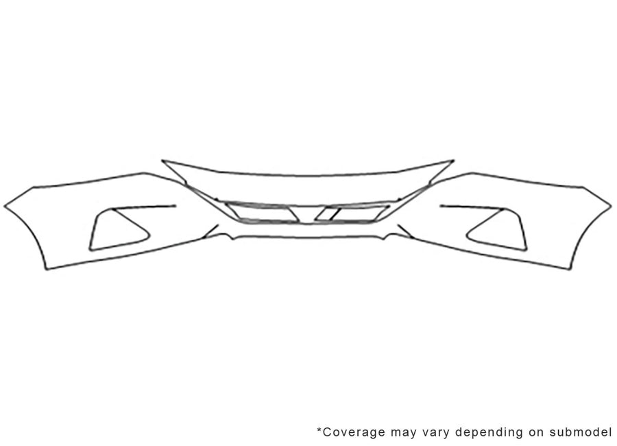 altima Avery Dennison Clear Bra Bumper Precut PPF Diagram