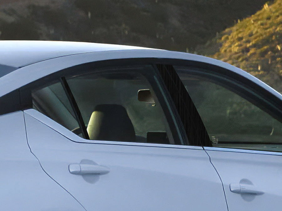 nissan altima 2019-2024 Brushed Aluminum Black Pillar Cover Diagram