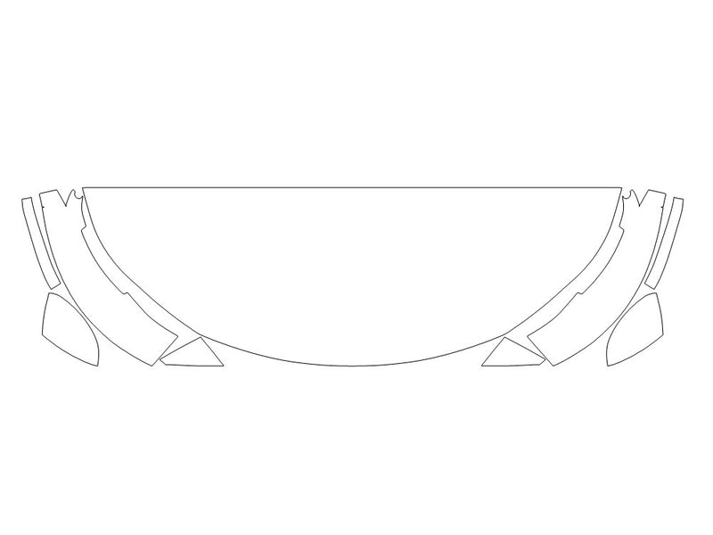 ariya Avery Dennison Clear Bra Hood Precut PPF Diagram