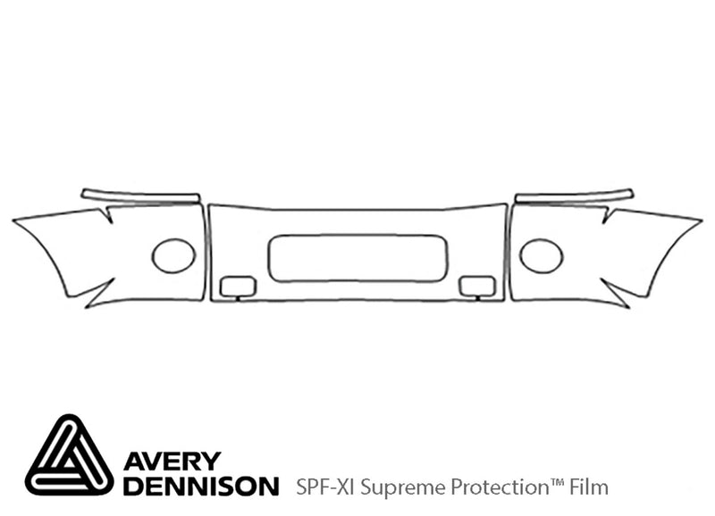 armada Avery Dennison Clear Bra Bumper Precut PPF Diagram