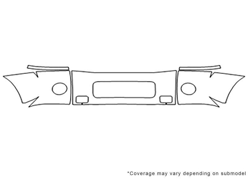 armada 3M Clear Bra Bumper Precut PPF Diagram
